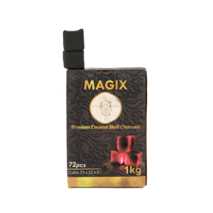 MAGIX Premium Coconut Shell Charcoal Cubes - 1kg Pack 72pcs
