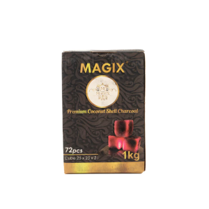 MAGIX Premium Coconut Shell Charcoal Cubes - 1kg Pack 72pcs