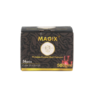 MAGIX Premium Coconut Shell Charcoal Cubes - 500g Pack 36pcs